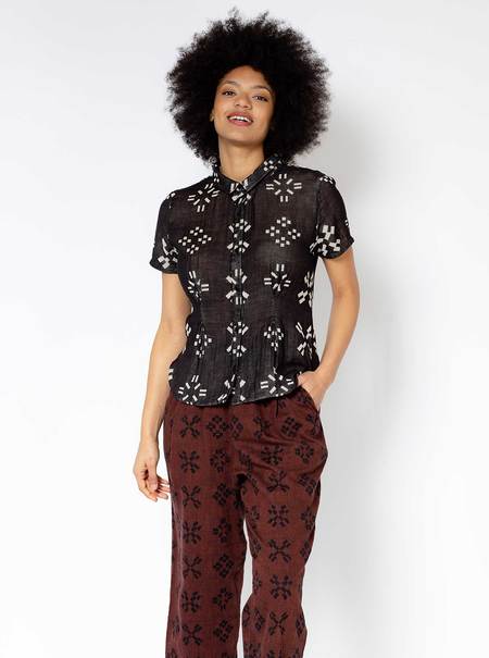 Veritecoeur Stand Collar Shirt - Sax Blue | Garmentory