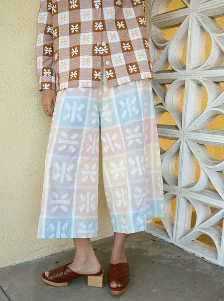 パンツ Maison Margiela Pink Wide Leg Trousers MM6-Maison-Margiela-Side-Slit-
