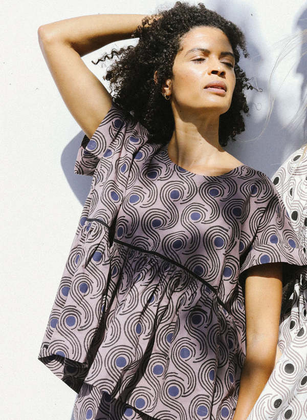 Seek Collective Zoe Top - Mocha Swirls Seek Collective Zoe Top - Mocha Swirls