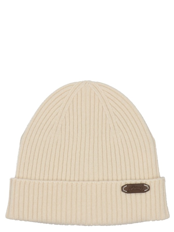 Brioni Fisherman's Rib Beanie - White