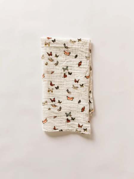Caramel Ellie Cotton Scarf - Floral Lace Ecru Print | Garmentory