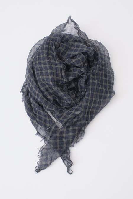 Hed Mayner ASYMETRIC DESTROYED TURTLENECK SCARF - DARK BROWN