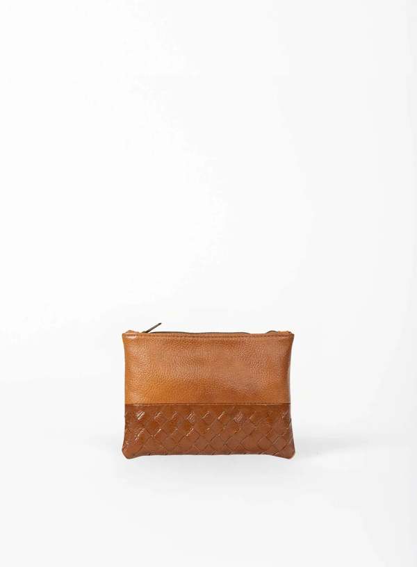 Deux Mains Woven Pouch - Cognac Deux Mains Woven Pouch - Cognac