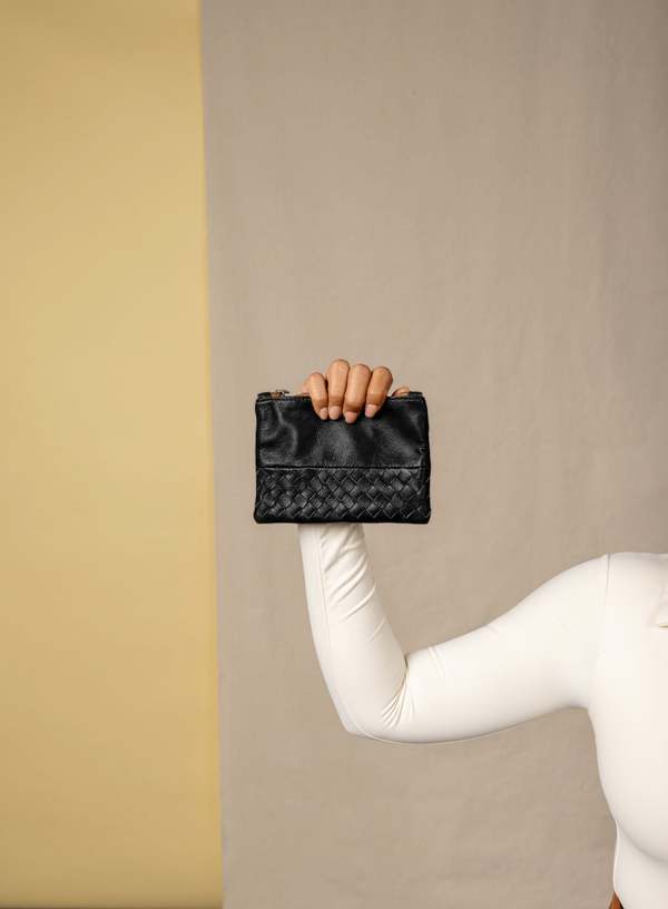 Deux Mains Woven Pouch - Cognac Deux Mains Woven Pouch - Cognac