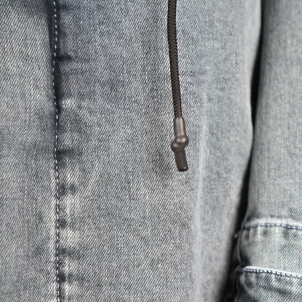 stone island foam resin treated denim