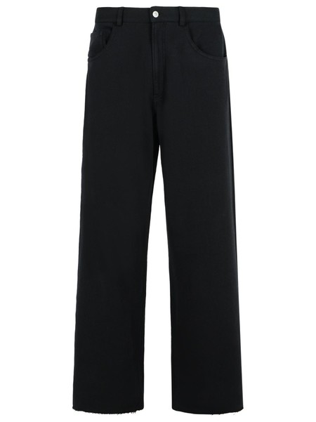 MM6 by Maison Margiela Pleated Wide Leg Pant - Black
