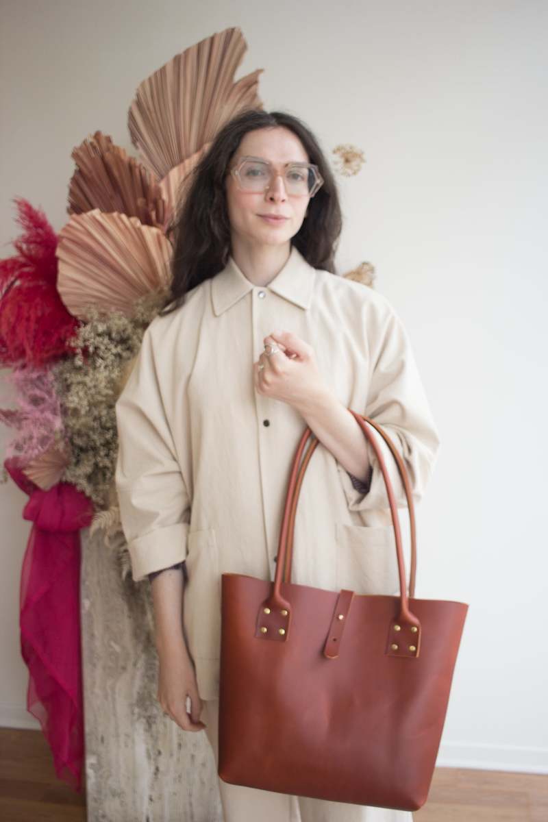 Market Canvas Moore Refined Tote Chestnut Garmentory