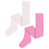 Petit Bateau Set of 2 Tights - Pink - Thumbnail 1
