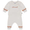 Petit Bateau Baby Two Piece Set Montelimar Set - Grey With Brown Stripes - Thumbnail 2