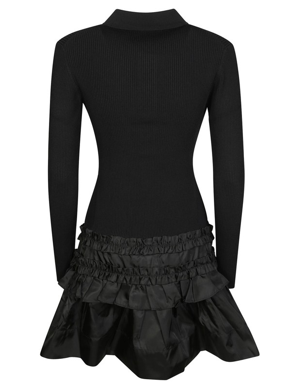 Ganni Melange Rib Knit Mini Dress - Black | Garmentory Ganni Melange Rib Knit Mini Dress - Black | Garmentory