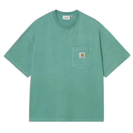 トップス carhartt wip s/s dash shirt CARHARTT WIP S/S DASH zip SHIRT - BLUE / WHITE RINSED