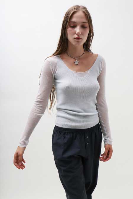 PALOMA WOOL グレー Arcangel 長袖Tシャツ Paloma Wool ARCANGEL Printed Long Sleeve Top - Mid Grey
