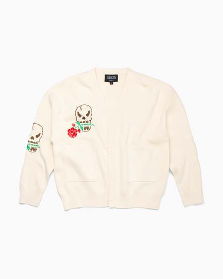 トップス STILL BY HAND 3G WOOL CARDIGAN BLOUSON Still By Hand 3G Knitted Blouson - Oatmeal | Garmentory