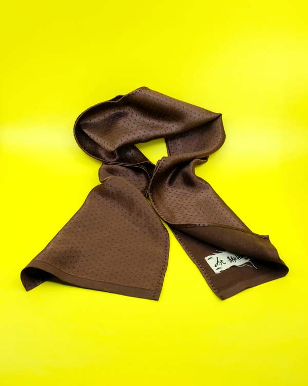 John Alexander Skelton Brown Viscose Mashru Scarf | Garmentory