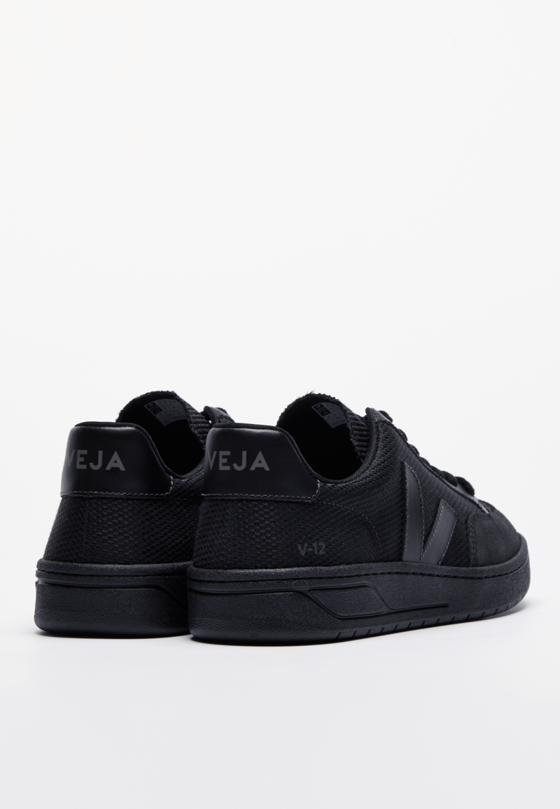 Veja V12 Veja B Mesh Black Veja V-12 Leather Black_white Black White –