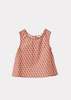 Caramel Pea Girl's Top - Mauve Geo Print - Thumbnail 1