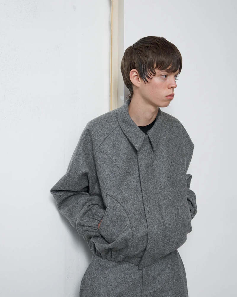 Sage NATION jiji jacket グレー Sage Nation Jiji Jacket - Marl Grey | Garmentory