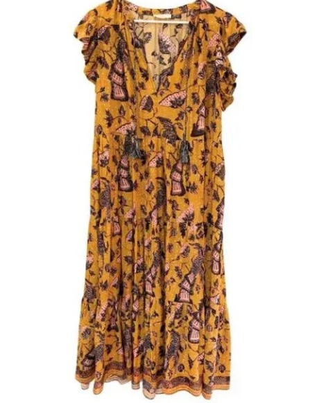 Ulla Johnson Koa Jersey Ruched Front Turtleneck Dress | Garmentory