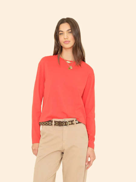 Baserange Omo Longsleeve Tee - Terry Cotton Ven Orange
