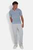 Blue&Cream JZ Silk Cash Micro Waffle Polo - Thumbnail 5