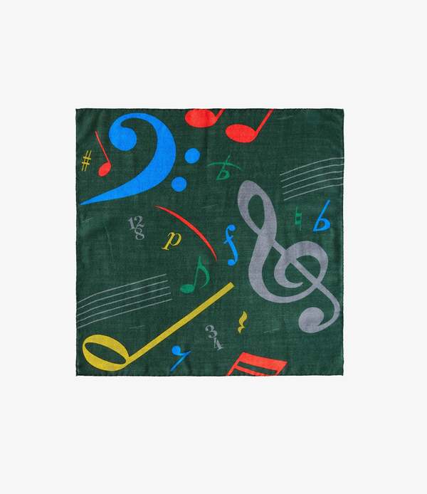 Engineered Garments Neckerchief Music Note Print