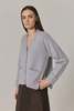 Santicler Brook Cardigan with Lace Inserts - Heather Grey - Thumbnail 1