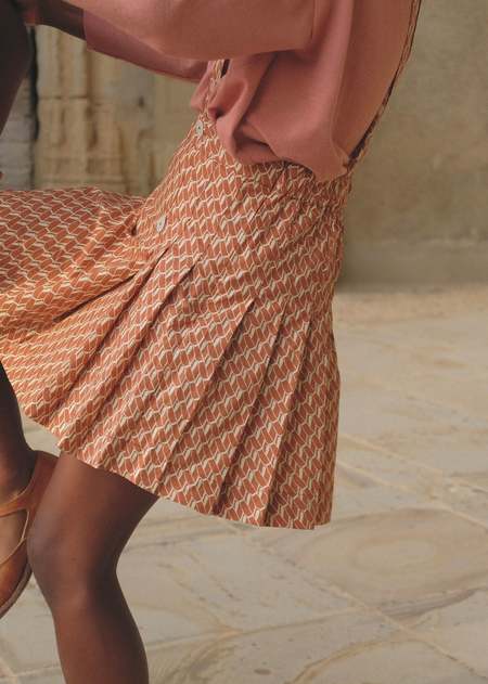 Kids Caramel HEDERA SKIRT - GOLD CHECK | Garmentory