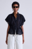 Apiece Apart Agni Floaty Blouse - Black - Thumbnail 4