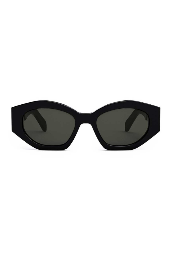 Celine Metal Plaque Applique Sunglasses - Nero/Nero