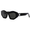 Celine Metal Plaque Applique Sunglasses - Nero/Nero - Thumbnail 2