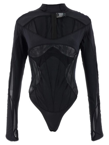 インナー・ルームウェアその他 MUGLER 'multi-layer lingerie' bodysuit Black  24P1BO0231842 NEW Mugler x H&M Mesh-Paneled Bodysuit Black US L | eBay