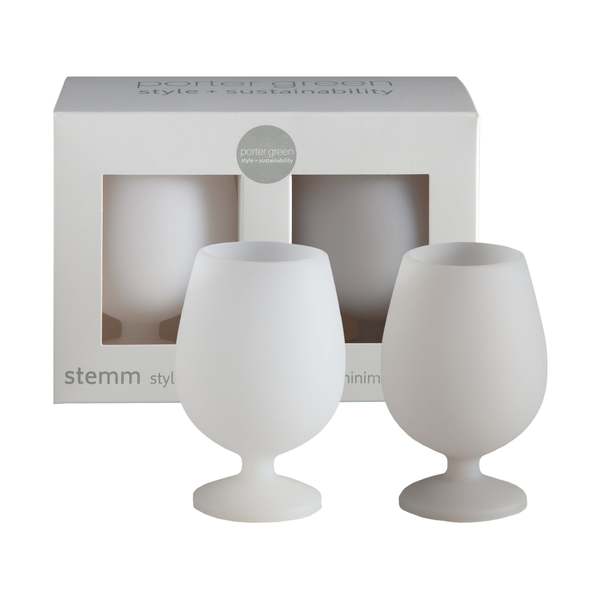 Porter Green Stemm Wine Glasses