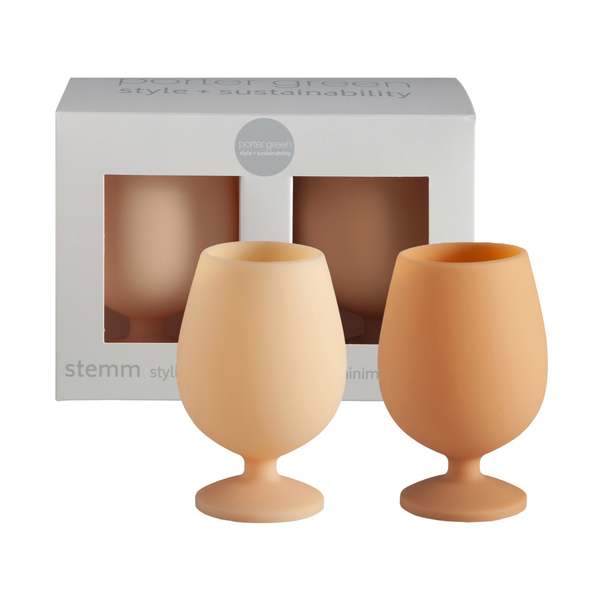 Porter Green Stemm Wine Glasses