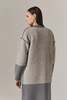 Santicler Boyer Faux Fur and Wool Sweater Coat - Heather Grey - Thumbnail 6