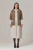 Santicler Boyer Faux Fur and Wool Sweater Coat - Latte - Thumbnail 1