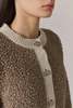 Santicler Boyer Faux Fur and Wool Sweater Coat - Latte - Thumbnail 4