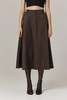 Santicler Lucia Fine Corduroy Circle Skirt - Umber - Thumbnail 1