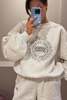 Rotate Heavy Sweat Crewneck Sweatshirt - White Melange - Thumbnail 4
