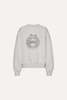 Rotate Heavy Sweat Crewneck Sweatshirt - White Melange - Thumbnail 6