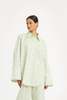 Rotate Poplin Oversized Shirt - Gleam (Green) Comb. - Thumbnail 1