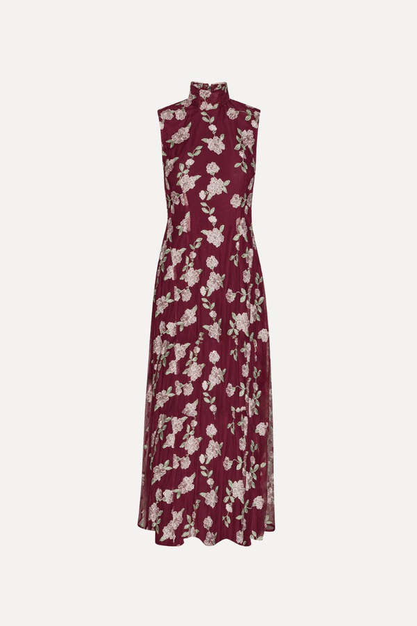Rotate Sleeveless Maxi Dress - Zinfandel Comb.