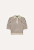 Rotate Slinky Knit Polo - Oatmeal Comb. - Thumbnail 11