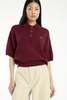 Rotate Slinky Knit Polo - Zinfandel - Thumbnail 1