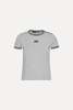 Rotate Stretchy Fitted T-Shirt - Light Grey Melange - Thumbnail 5