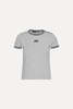 Rotate Stretchy Fitted T-Shirt - Light Grey Melange - Thumbnail 7