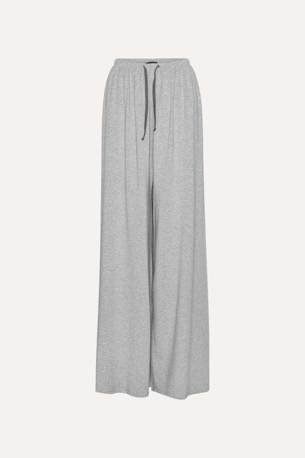 Rotate Stretchy Long Pants - Light Grey Melange