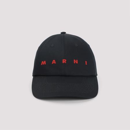 ★MARNI★ Corduroy Baseball Cap Black CLZC0108S0UTC27700N99 Sponge Logo Corduroy Baseball Cap in Black – SVRN
