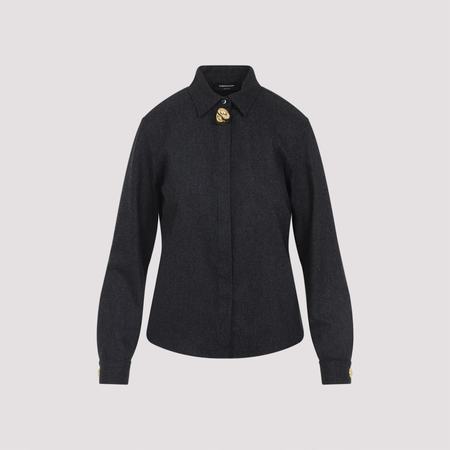Fabiana Filippi Long Organza Shirt With Sequin Embroidery