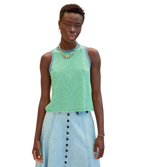 トップス PALOMA WOOL  Ojito Tank Top in Green Paloma Wool Green Ojito Tank Top Paloma Wool