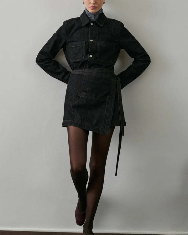 Soeur Eloise Skirt - Dark Wash Denim | Garmentory
